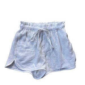 Victoria Dunn Lounge White Gauzy Cotton Shorts S